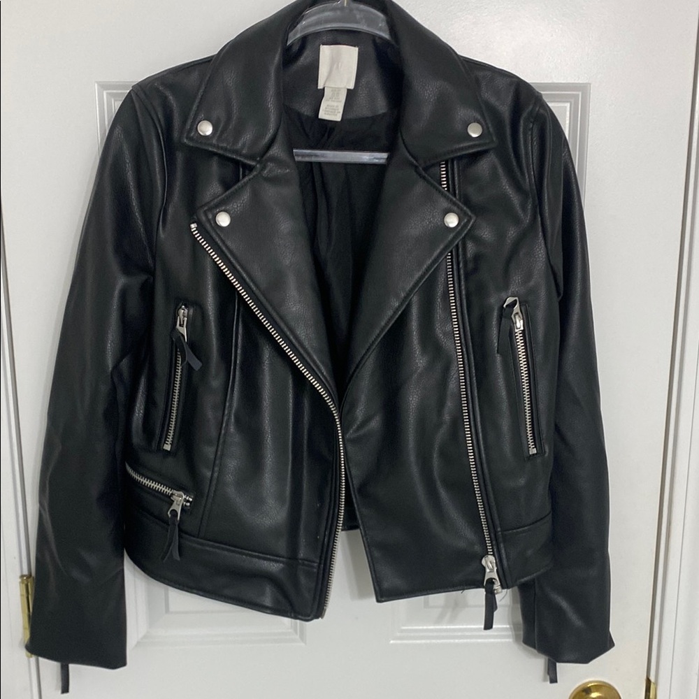 Women's Black Faux Leather Jacket
